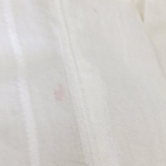 VINCE White Textured Striped Semi Sheer Fabric Long Sleeve Button Shirt - Picture 16 of 16